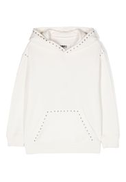 MM6 Maison Margiela Kids studded cotton hoodie - White