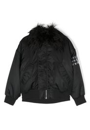 MM6 Maison Margiela Kids logo-print puffer jacket - Black