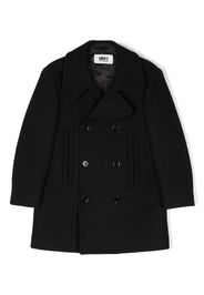 MM6 Maison Margiela Kids double-breasted coat - Black