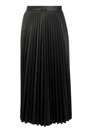 pleated midi skirt