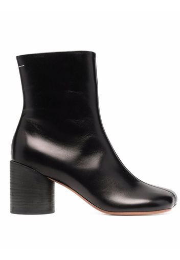 MM6 Maison Margiela Tabi leather ankle boots - Black