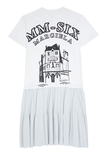 MM6 Maison Margiela tiered T-shirt maxi dress - White