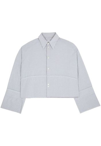 MM6 Maison Margiela striped cropped shirt - Grey