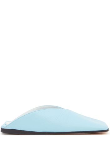 MM6 Maison Margiela leather closed-toe slides - Blue