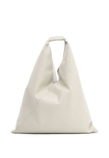 MM6 Maison Margiela Triangle leather tote - White