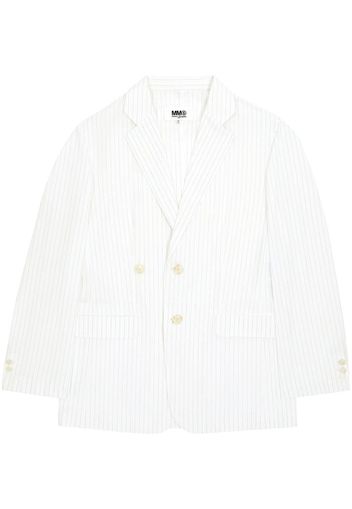 MM6 Maison Margiela pinstripe double-breasted blazer - White