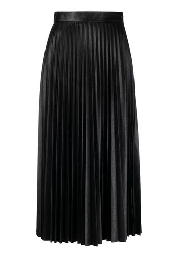 MM6 Maison Margiela pleated faux-leather skirt - Black