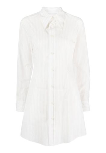 MM6 Maison Margiela pinstriped cotton shirtdress - White