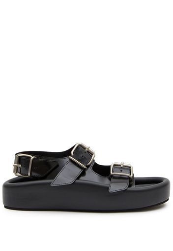 MM6 Maison Margiela slingback leather sandals - Black