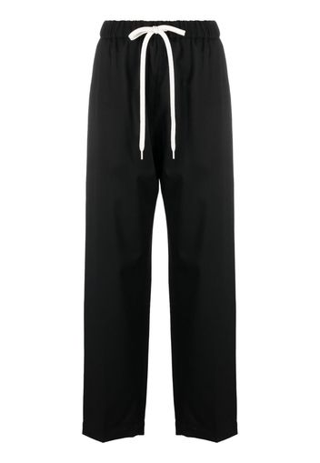 MM6 Maison Margiela drawstring straight-leg trousers - Black