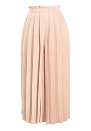 pleated wide-leg culottes