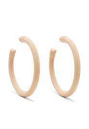 MM6 Maison Margiela large open hoop earrings - Neutrals