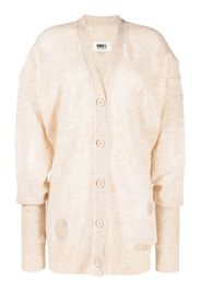 MM6 Maison Margiela lightweight distressed long cardigan - Neutrals