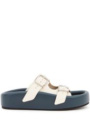 MM6 Maison Margiela buckle-strap leather sandals - White