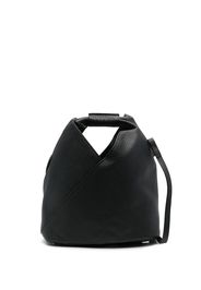 MM6 Maison Margiela stitch-detail leather tote bag - Black