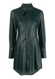 MM6 Maison Margiela faux-leather shirt dress - Green