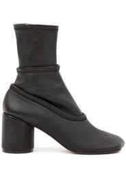 MM6 Maison Margiela Tabi 70mm leather ankle boots - Black