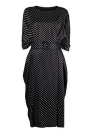 MM6 Maison Margiela striped belted midi dress - Black