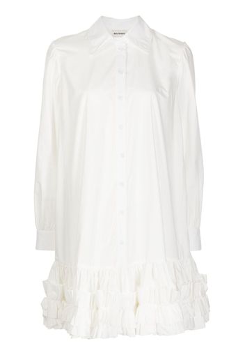 Molly Goddard long-sleeve buttoned shirtdress - White