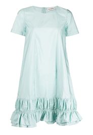 Molly Goddard ruffle-hem short-sleeve dress - Blue