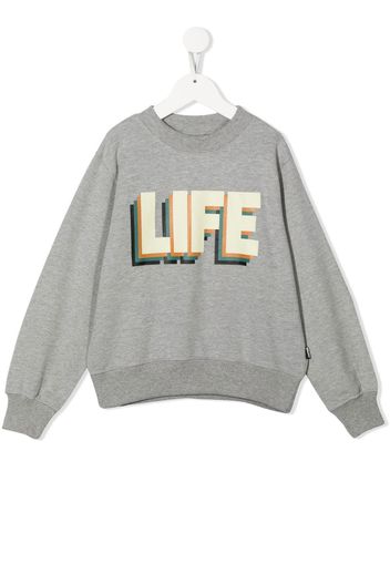 Molo Marge slogan-print sweatshirt - Grey