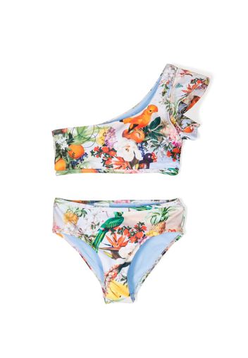 Molo Nola floral-print asymmetric bikini - Blue