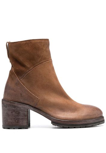 Moma 70mm leather ankle boots - Brown