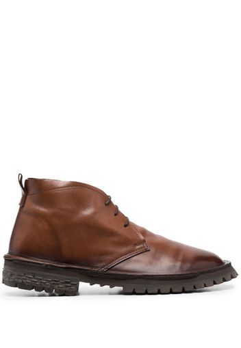 Moma Polacco lace-up leather boots - Brown