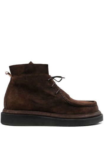 Moma Polacco lace-up suede boots - Brown