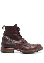 Moma brogue-detail ankle boots - Brown