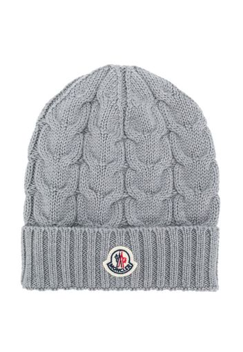 moncler grey beanie hat