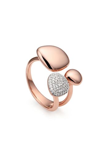 Monica Vinader Nura Pebble Cluster Diamond ring - Pink