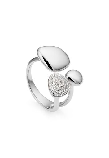 Monica Vinader Nura Pebble Cluster Diamond ring - Silver