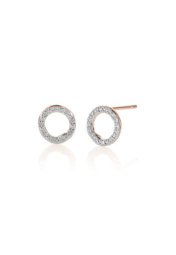 Monica Vinader Riva Circle Stud Diamond earrings - Gold