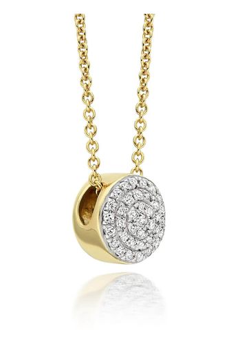 Monica Vinader Fiji Button Diamond necklace - Gold