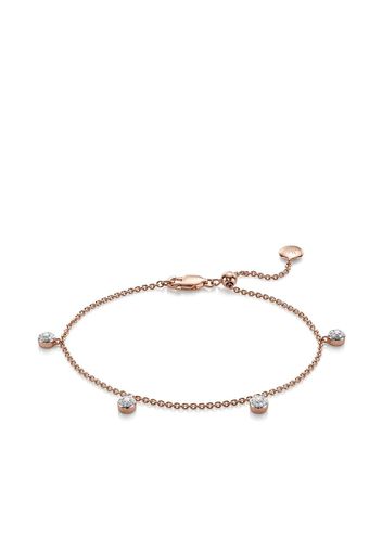 Monica Vinader 18kt rose gold vermeil Fiji Tiny Button diamond bracelet - Pink