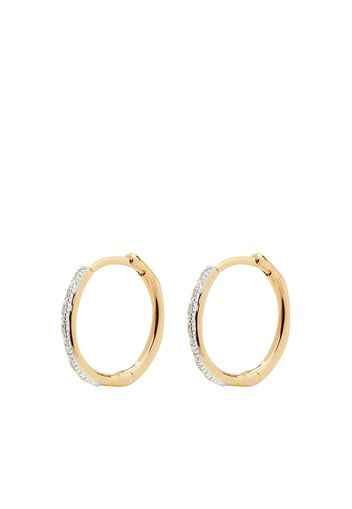 Monica Vinader 18kt gold vermeil Riva Wave hoop diamond earrings