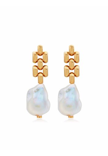 Monica Vinader Doina baroque pearl earrings - Gold