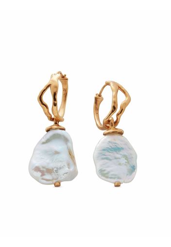 Monica Vinader Keshi pearl hoop earrings - Gold