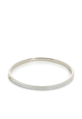 Monica Vinader Essential diamond pave bangle - Silver