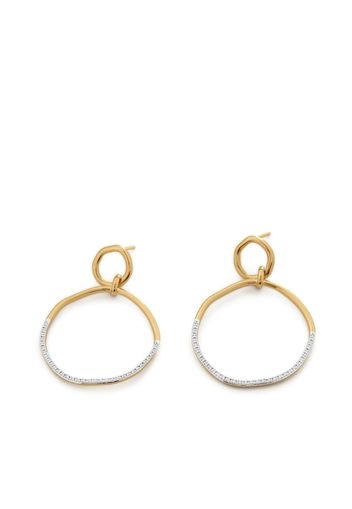 Monica Vinader Riva diamond earrings - Gold