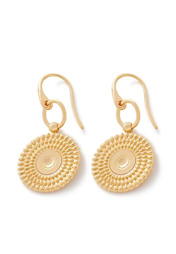 Monica Vinader Juno gold vermeil disc earrings