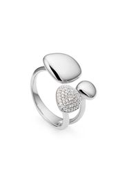 Monica Vinader Nura Pebble Cluster Diamond ring - Silver