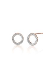 Monica Vinader Riva Circle Stud Diamond earrings - Gold