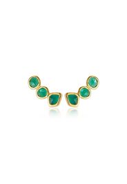 Monica Vinader Siren Climber Green Onyx earrings