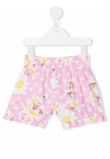 Monnalisa floral-print cotton shorts - Pink