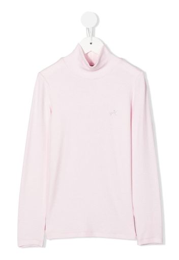 Monnalisa high neck sweatshirt - Pink