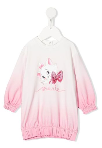 Monnalisa cat-print jumper dress - Pink