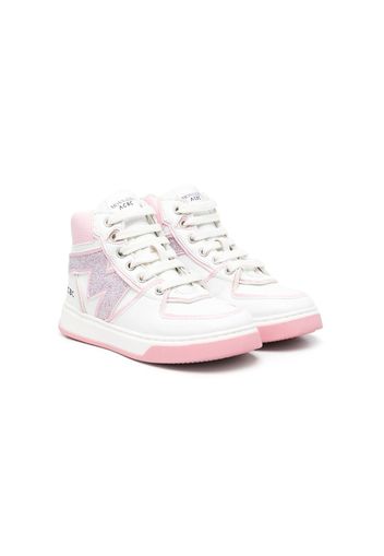 Monnalisa logo-patch high-top sneakers - White