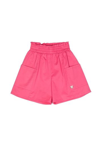 Monnalisa logo-charm wide-leg shorts - Pink